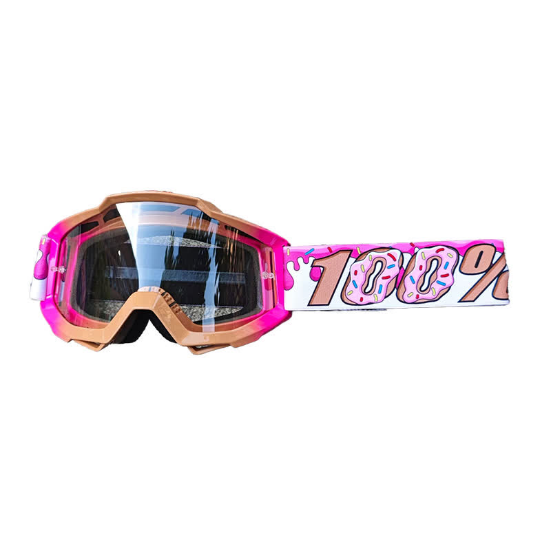 Spykay™ SG61024 100% donut Windproof Ski Goggles Motorcycle Goggles for Men Women  - Pink/Clear - image 13