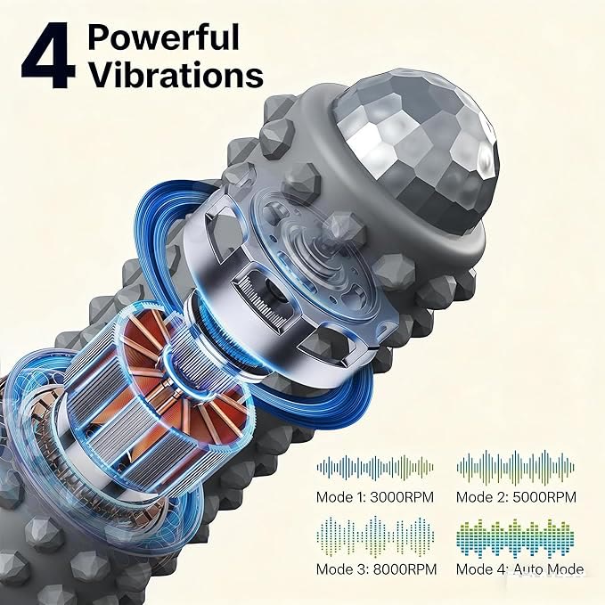 Mini Electric Massage Roller 4 Speeds Vibrating Massage Ball - image 4