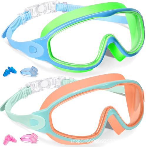 2 Pack Kids Swim Goggles For 3-15 Uv Protection Anti-fog High Definition Waterproof  - I - image 17