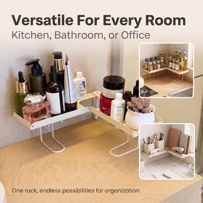 Foldable Over-Sink Organizer – No-Drill Carbon Steel Sink Storage Rack, Adjustable & Easy-Drain - image 10