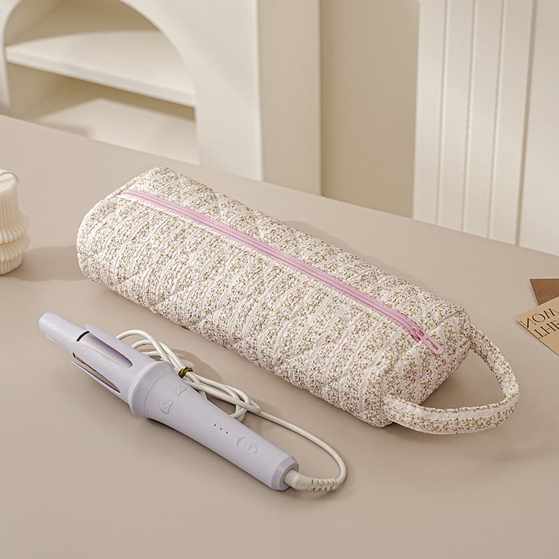 Quilted Multi‑Purpose Storage Bag, Portable Zipper Cosmetic Makeup Pouch with Handle - I - image 15