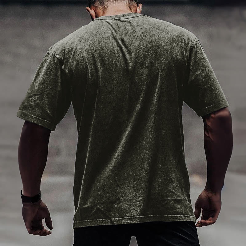 100% Cotton Free Hugs Just Kidding Don't Touch Me Printed Washed Gym T-shirt - image 8