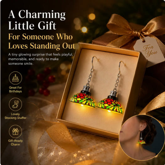 Mini Chandelier Light Earrings – Vintage Lampshade Style Dangle Earrings for Women - image 4