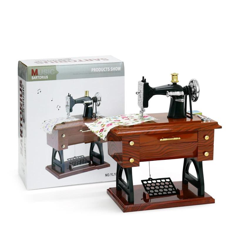 Vintage Mini Sewing Machine Music Box - image 8