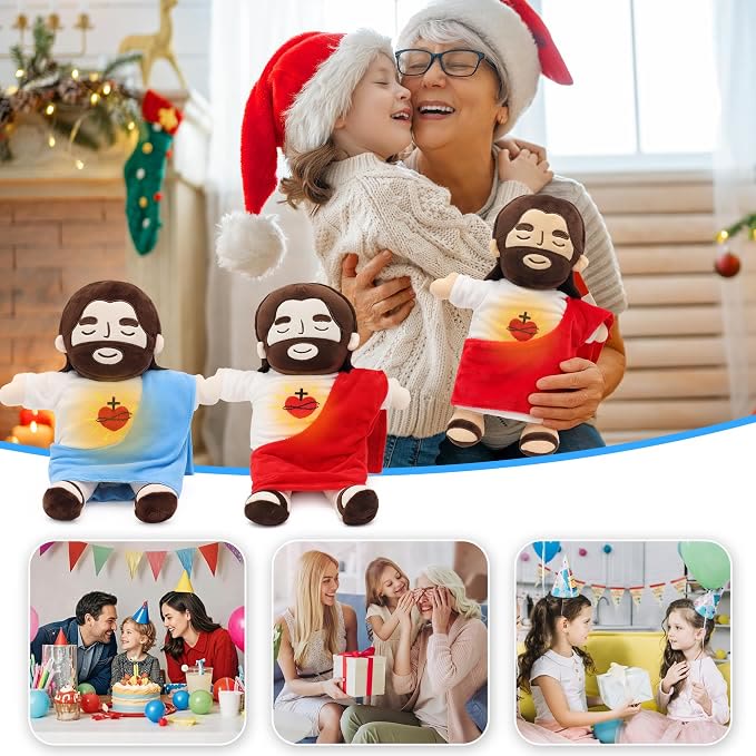 Jesus Plush that Breathes, Jesus Stuffed Doll with Glow&Song - image 7