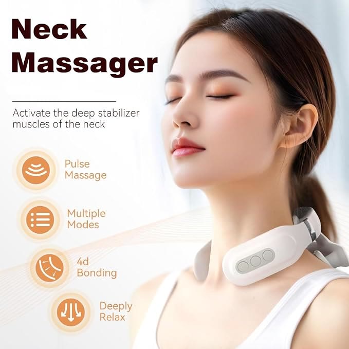 Neck Massager with Heat, Portable Shoulder Massager with 4 Heated Heads - image 4