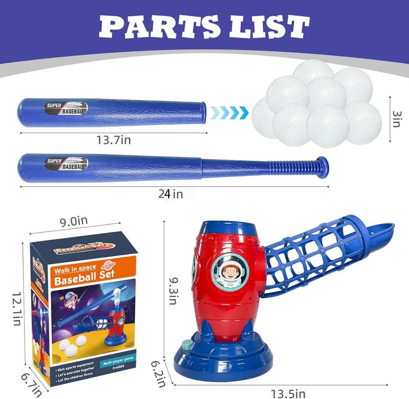 Kids Electronic Baseball Pitching Machine - Auth Pitching Machine with 5 Plastic Baseballs Included - image 7