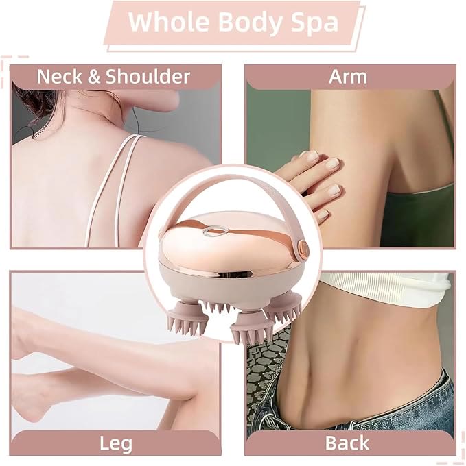 Handheld Head Massager,Full Body Portable Massager,Wet & Dry Use - image 5
