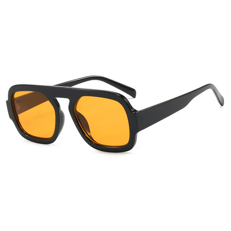 Spykay™ SG60722 Square Frame Leopard Print Cycling Aviator Sunglasses - Black/Orange - image 21