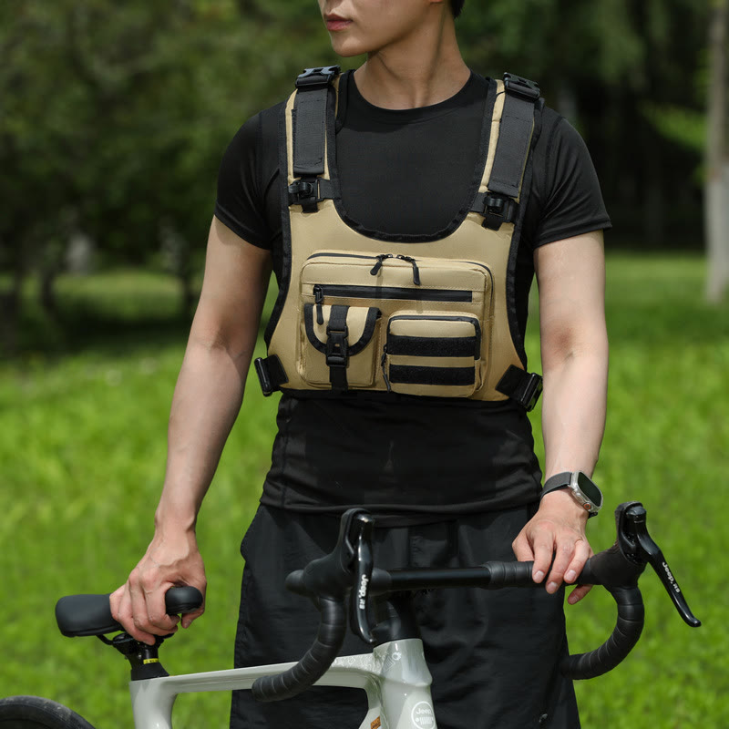 Tactical Hydration Vest Backpack, Multi-Pocket Running & Cycling Chest Pack - image 5