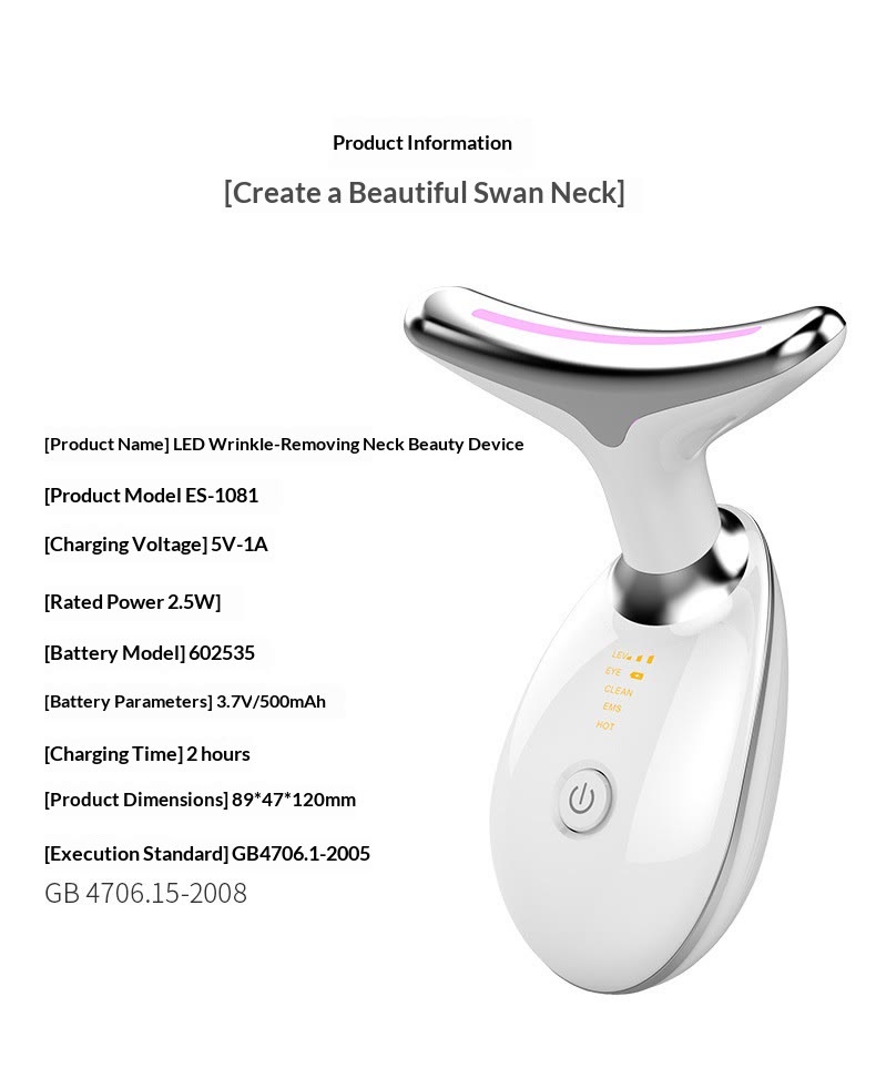 Face and Neck Massager T𝗈𝗈I, 7 C𝗈I𝗈r Facial Massager for Face and Neck - image 7