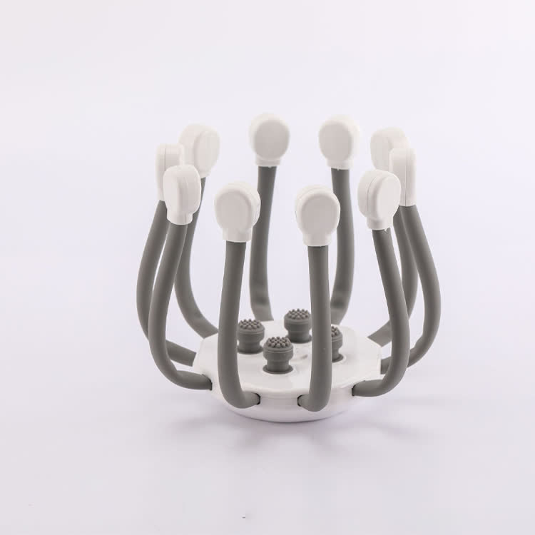 Deep Relaxation Octopus Tentacle Head Massager - Upgraded White - 14*14cm - image 9
