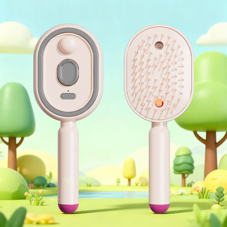 Hair Care Soft And Smooth Essential Oil Massage Electric Spray Comb - Pink - one size - image 14