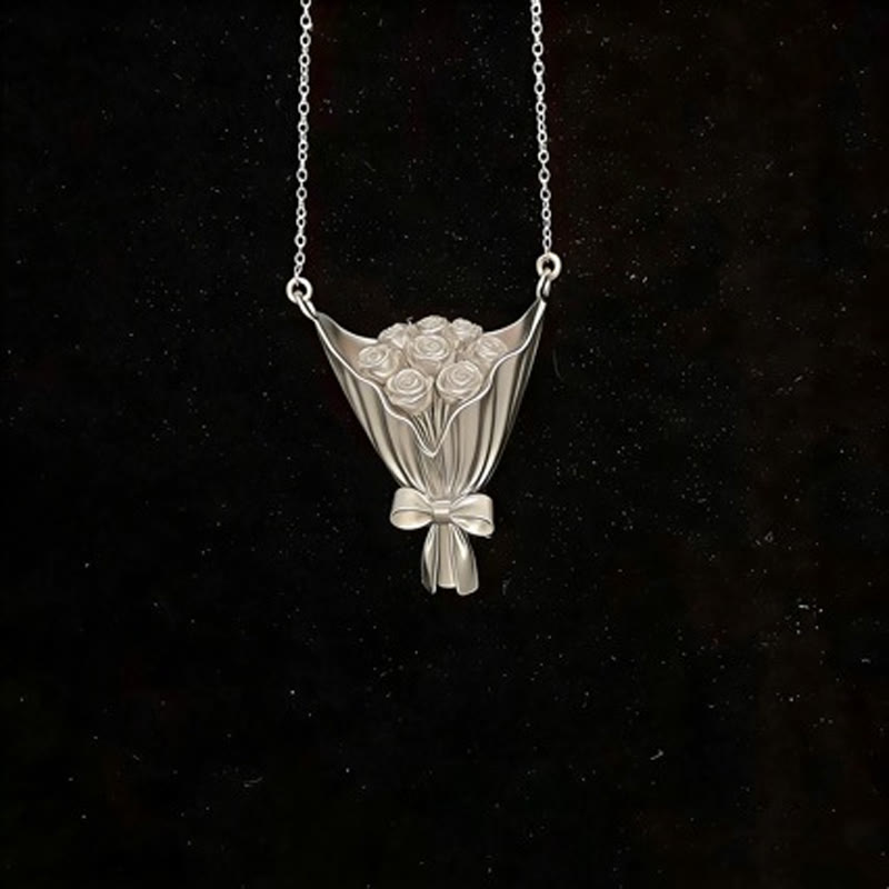 Elegant Wearable Flower Bouquet Clip Necklace - image 4