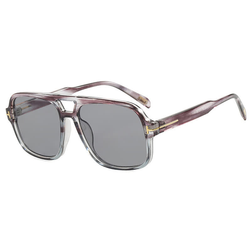 Spykay™ SG60710 Double Bridges Retro-Vintage Aviator Sunglasses - Grey - image 49