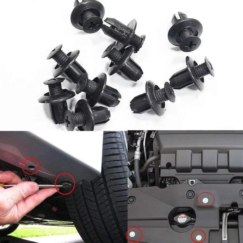 100pcs Universal Expansion Screw Clips Set for Automobiles Mudguard Leaf Plates Door Panel Clips - image 3