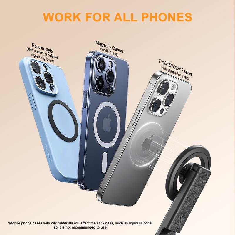 2026 Upgrated 5-in-1 Magnetic Selfie Stick With Remote For Cell Phone 360° Rotation - image 8