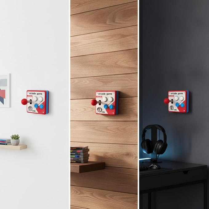 Retro Arcade Switch Panel, Classic Joystick Button Wall Plate - image 3