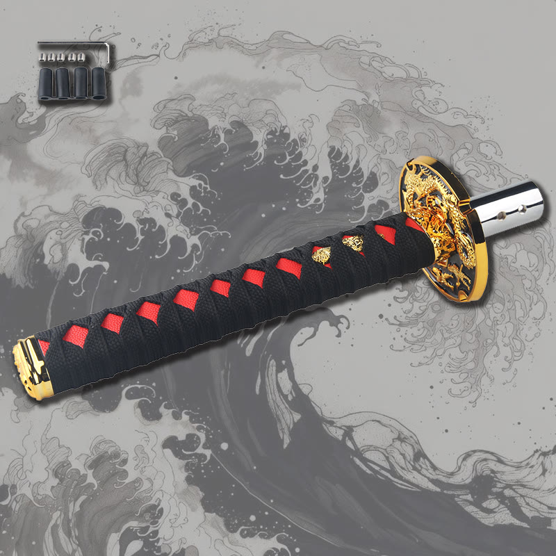 Cool Japanese Samurai Katana Car Manual Gear Shift Knob Trim - 20cm black - One size - image 9