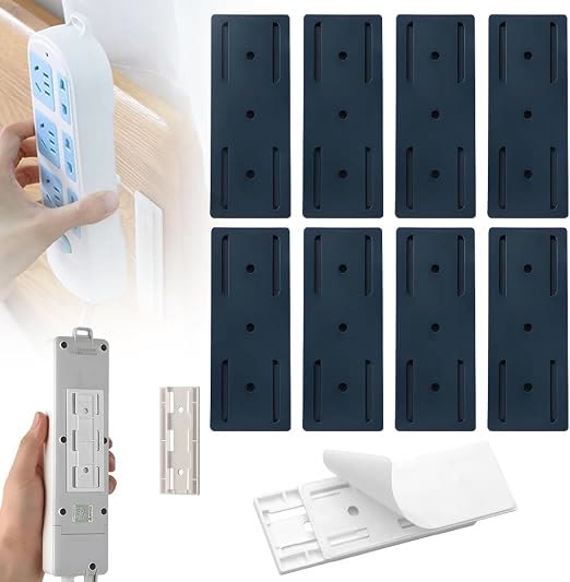 Adhesive Socket Holder – Punch-Free Wall Mount with Cable Organizer Clips - Blue - 🔥🔥30PCS(Save $20) - image 15