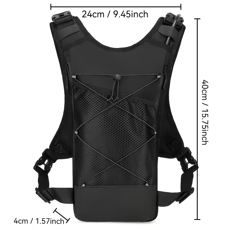 Tactical Hydration Vest Backpack, Multi-Pocket Running & Cycling Chest Pack - image 10