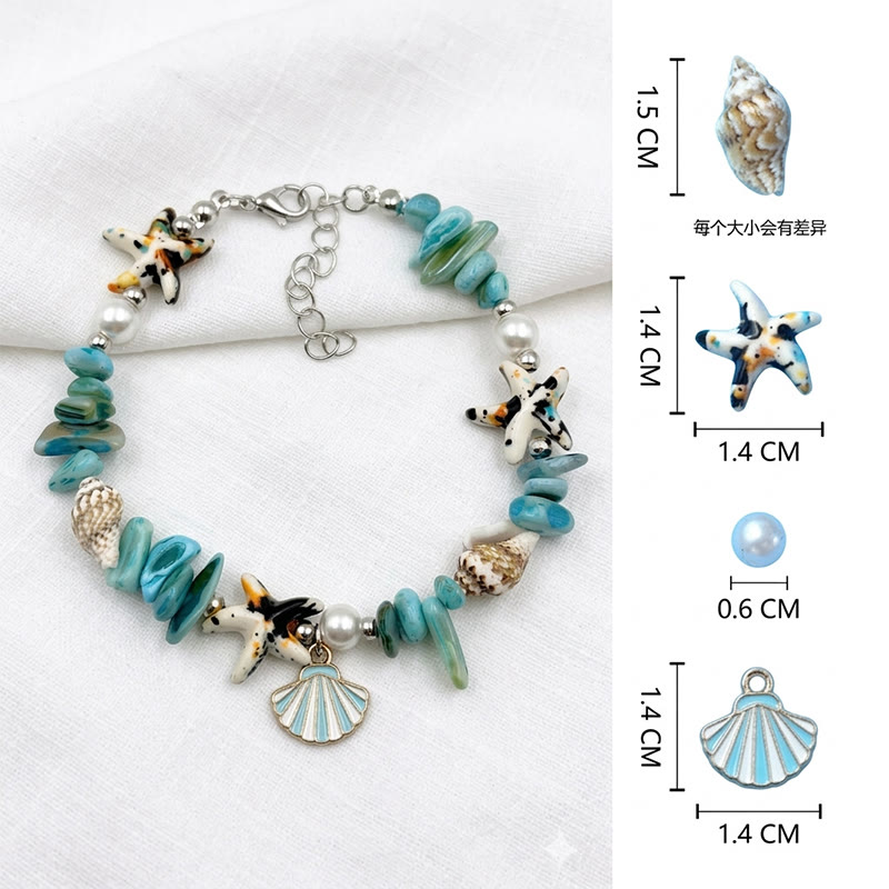 Beach Shell And Starfish Handmade Bracelet - image 7