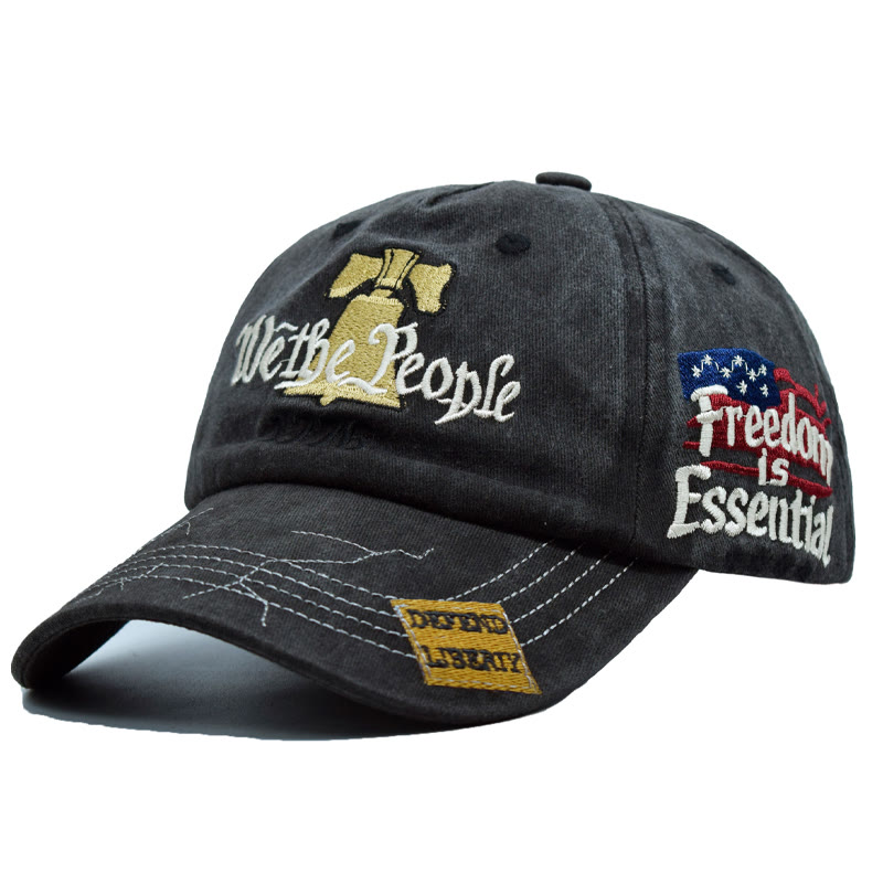 Unisex We The People Independence Day Embroidered Baseball Cap - Black - 54-60cm - image 7