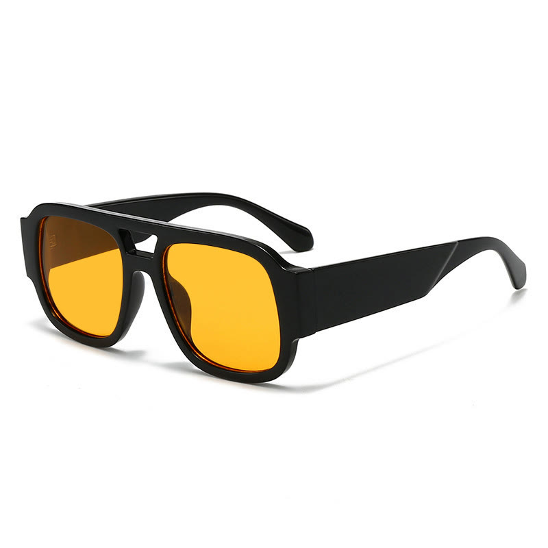 Fashion Personality Uv Protection Sunglasses - Black+Yellow - one size - image 10