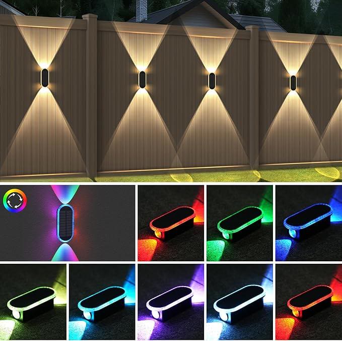  Solar Wall Lights Outdoor Up Down Dual-Lens - image 7