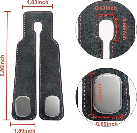 Car Headrest Hooks - Car Seat Back Double Hook Leather Purses Hooks (4 Pack) - image 8