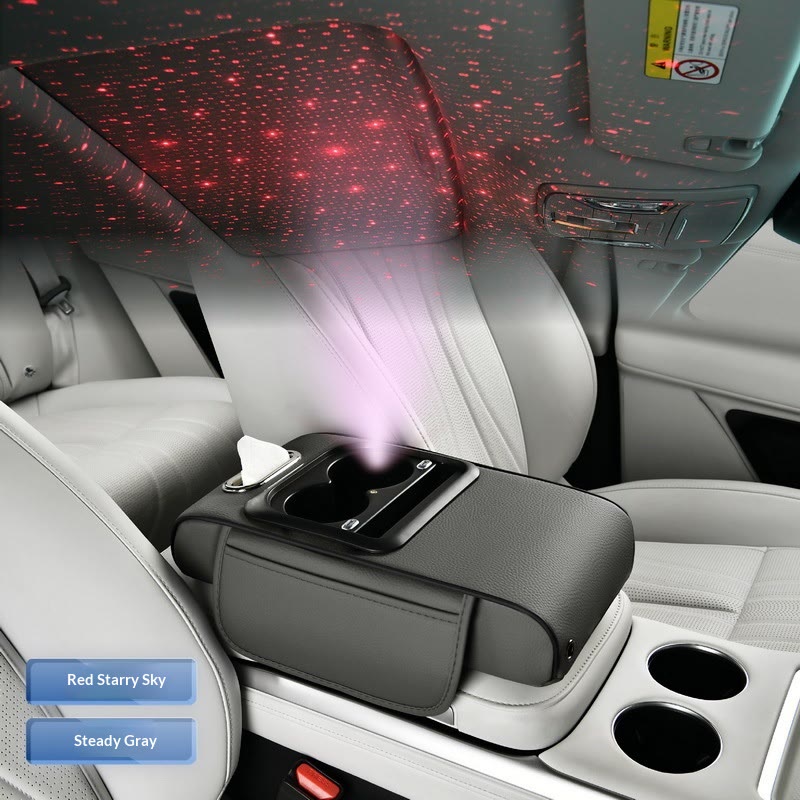 2026 New Model Car Armrest Box Height Riser - Nappa Leather & Memory Foam Car Accessories - Grey - image 12