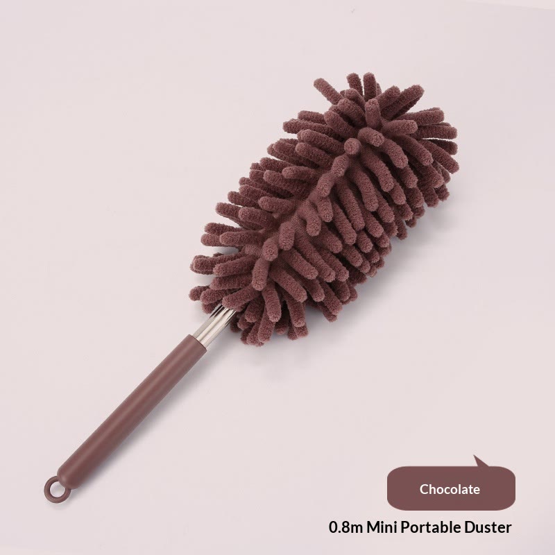 Mini Car Duster Brush, Extendable Microfiber Dusting Tool - Coffee - image 11