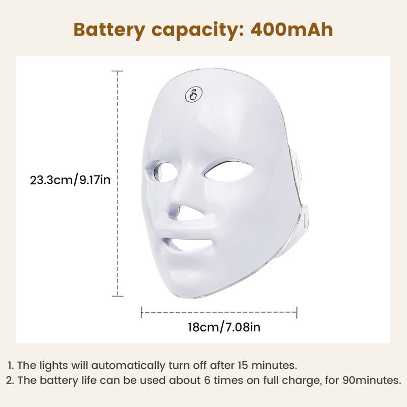 Red light therapy mask, 7-color LED photorejuvenation mask, daily care photorejuvenation - image 8