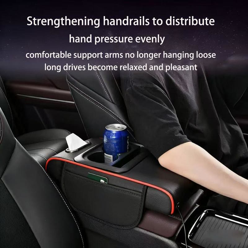 2026 New Model Car Armrest Box Height Riser - Nappa Leather & Memory Foam Car Accessories - image 4