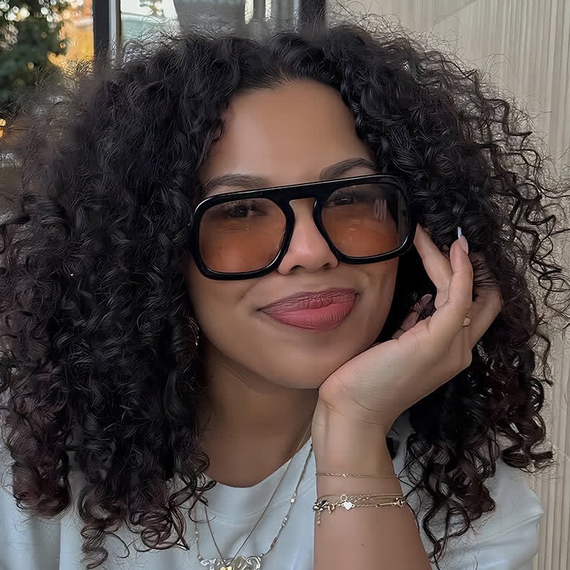 Spykay™ SG60722 Square Frame Leopard Print Cycling Aviator Sunglasses - Black/Light Brown - image 23