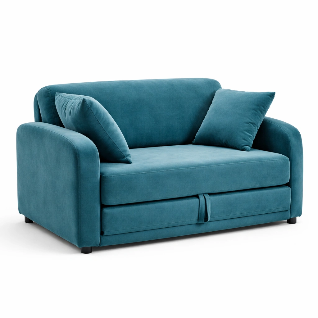 Kompaktes Schlafsofa mit Stauraum und Kissen-Domnaro