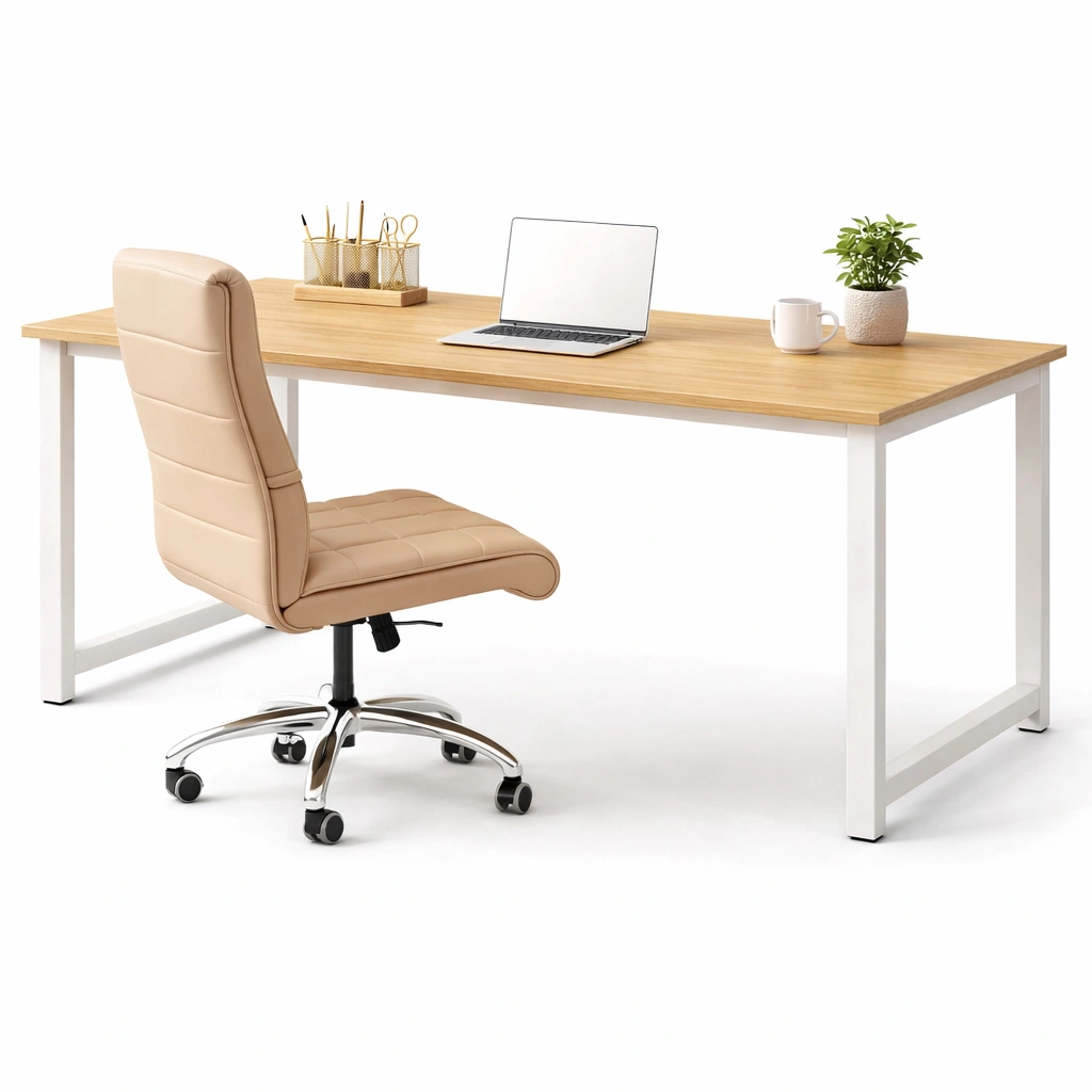 Escritorio simple con silla ergonomica incluida-Olvuno