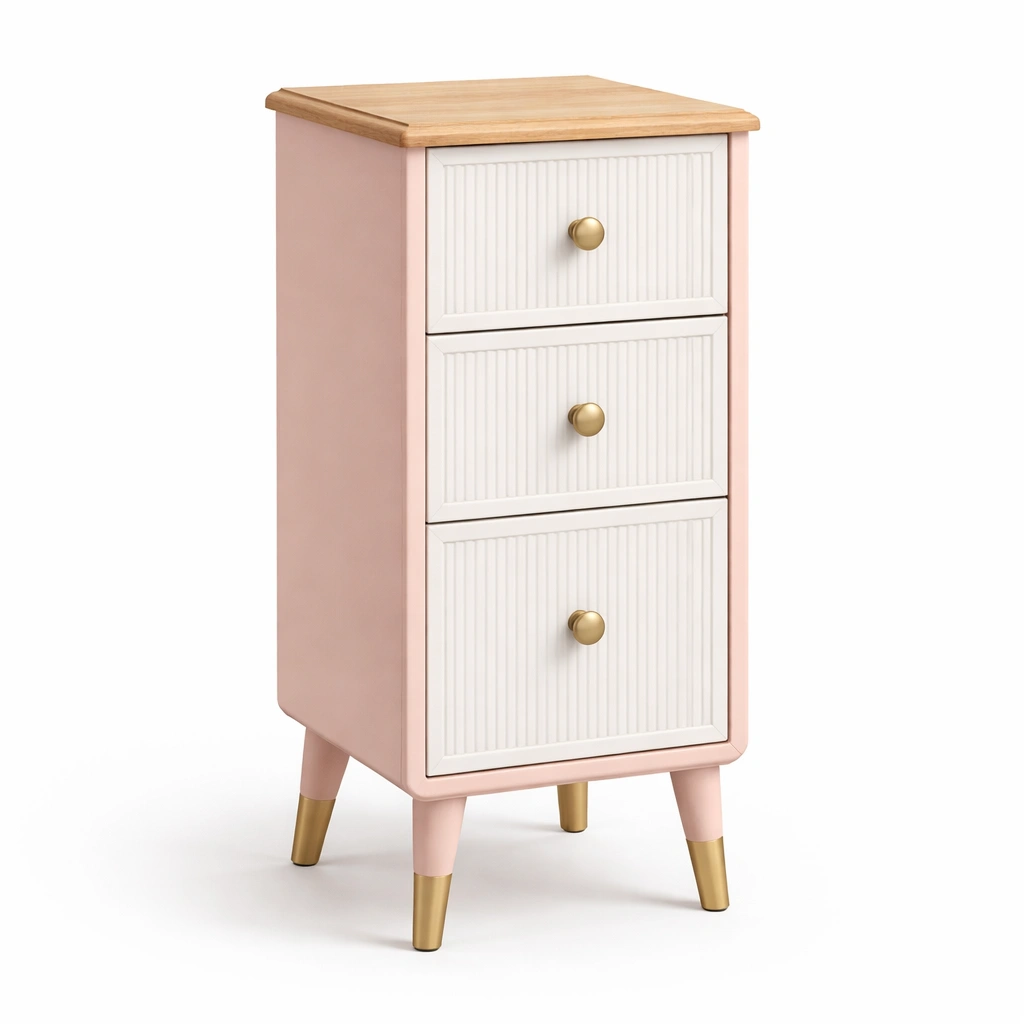 Mesita auxiliar pequena con tres cajones-Olvuno