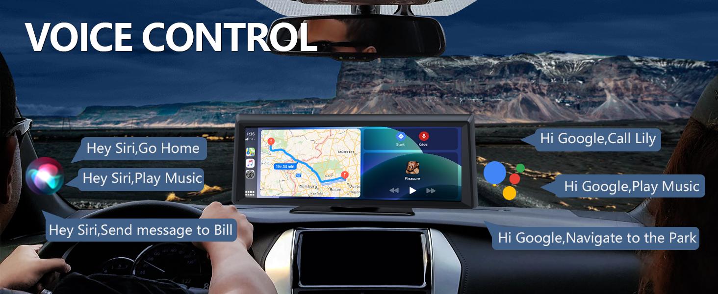 【Hieha】fathersdaygift-Wireless CarPlay Screen with 2K Dash Cam, 8.14" Portable Touchscreen Car Stereo with CarPlay & Android Auto, 1080P Backup Camera, Voice Control, Bluetooth, Mirror Link, GPS Navigation 【Hieha】fathersdaygift-Wireless CarPlay Screen with 2K Dash Cam, 8.14" Portable Touchscreen Car Stereo with CarPlay & Android Auto, 1080P Backup Camera, Voice Control, Bluetooth, Mirror Link, GPS Navigation