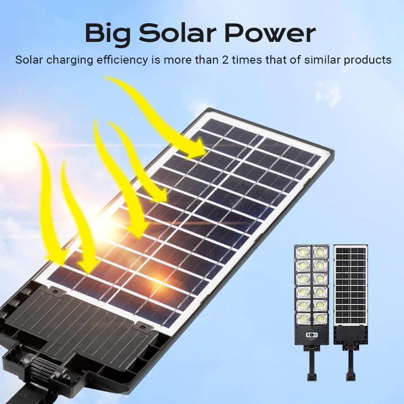 Solar Street Light Outdoor Solar Parking Lot Light, 360 LEDs Wide Angle Lamp with Motion Sensor IP67 Waterproof Commercial Lighting Solar Street Light Outdoor Solar Parking Lot Light, 360 LEDs Wide Angle Lamp with Motion Sensor IP67 Waterproof Commercial Lighting