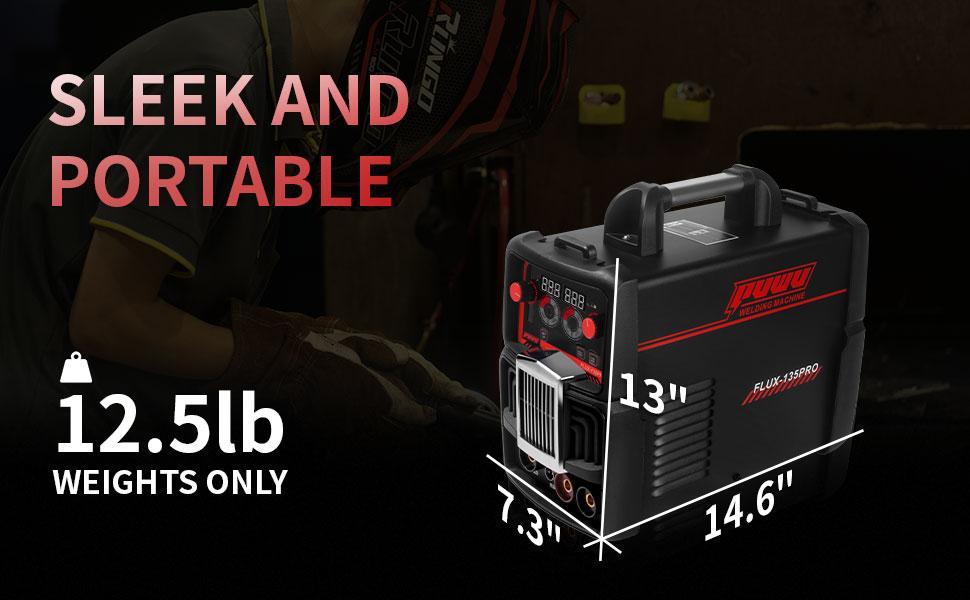 【DealsForYouDays】Puwu 135A 110V MIG Welder,Flux Core Welder with Flux MIG/Lift TIG/Stick 3-in-1 IGBT Inverter LED Digital Display Gasless Welder, Portable Welding Machine, welding machines 【DealsForYouDays】Puwu 135A 110V MIG Welder,Flux Core Welder with Flux MIG/Lift TIG/Stick 3-in-1 IGBT Inverter LED Digital Display Gasless Welder, Portable Welding Machine, welding machines