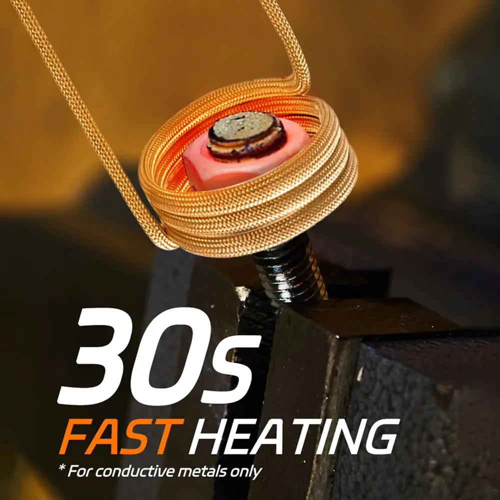 Kit de calentador por inducción de 1200 W: herramientas para automóviles con 3 bobinas para la extracción de pernos oxidados.