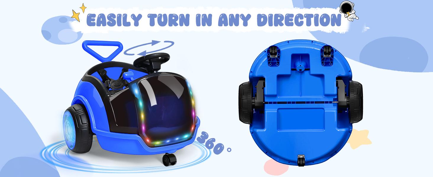 ANPABO 3-in-1 Electric Push Ride On Car, 12V Kids Ride On Toy w/Remote Control, 360° Spin, 5-Point Safety Belt, Colorful LED Light, Music Player, Push Car for Toddler ANPABO 3-in-1 Electric Push Ride On Car, 12V Kids Ride On Toy w/Remote Control, 360° Spin, 5-Point Safety Belt, Colorful LED Light, Music Player, Push Car for Toddler