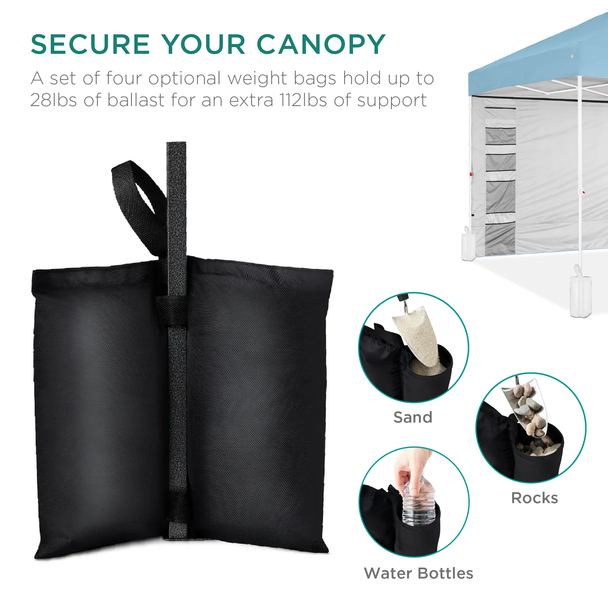 Carpa plegable de 10 x 10 pies con pared lateral