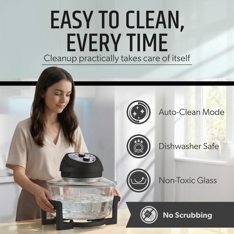 Freidora de aire extragrande de 16 cuartos: cocina crujiente sin aceite para comidas más saludables.