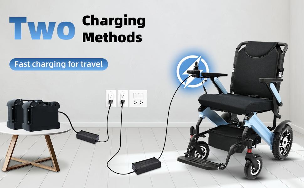 Zygenair Electric Wheelchair for Adults, Lightweight Foldable Aluminum Frame, Dual Motor 24V Power, Long Range Lithium Battery, 300 lbs Capacity