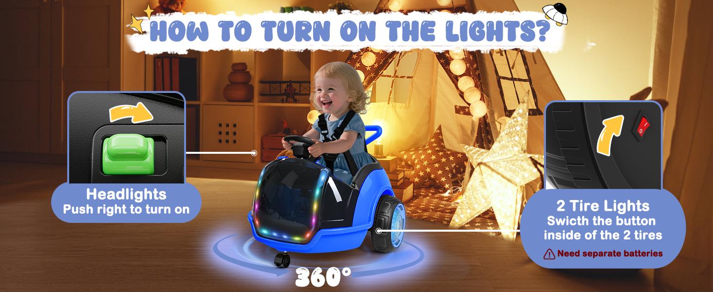ANPABO 3-in-1 Electric Push Ride On Car, 12V Kids Ride On Toy w/Remote Control, 360° Spin, 5-Point Safety Belt, Colorful LED Light, Music Player, Push Car for Toddler ANPABO 3-in-1 Electric Push Ride On Car, 12V Kids Ride On Toy w/Remote Control, 360° Spin, 5-Point Safety Belt, Colorful LED Light, Music Player, Push Car for Toddler