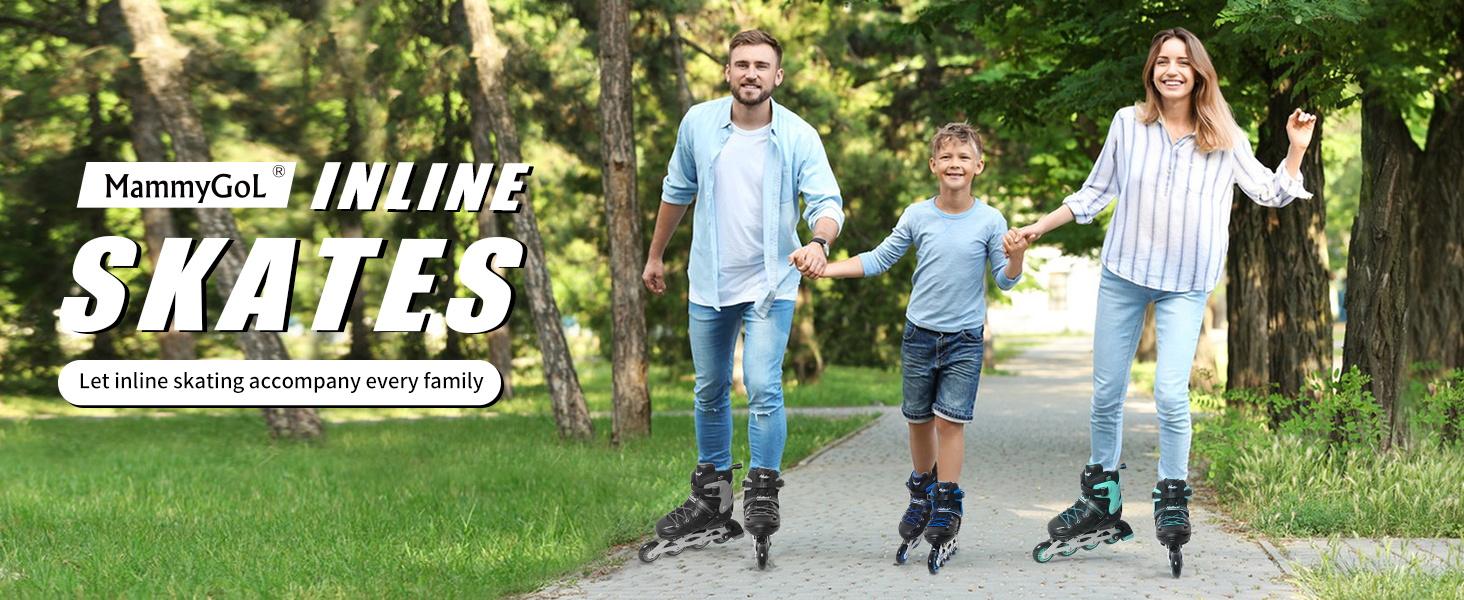 Nattork Inline Skates for Boys and Girls Men Women, 4 Sizes Adjustable Blades Roller Skates Beginner for Kids & Adult Youth Nattork Inline Skates for Boys and Girls Men Women, 4 Sizes Adjustable Blades Roller Skates Beginner for Kids & Adult Youth