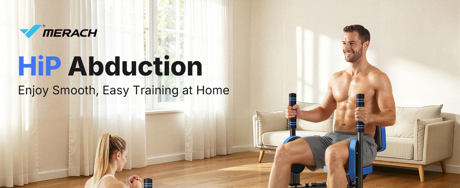 Merach Hip Abductor Machine, Adjustable Glute Trainer & Upper Back Exerciser, 330lbs Weight Capacity, Thigh Workout Equipment for Hip Sculpting & Butt Lifting, Design for Home Gym Fitness Training Summervibes Merach Hip Abductor Machine, Adjustable Glute Trainer & Upper Back Exerciser, 330lbs Weight Capacity, Thigh Workout Equipment for Hip Sculpting & Butt Lifting, Design for Home Gym Fitness Training Summervibes
