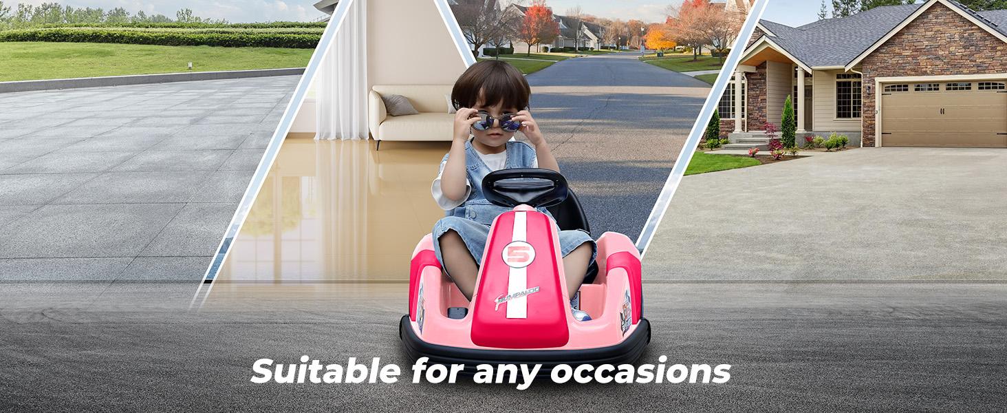 12V Kids Bumper Car with Big Wheel, 2.2 Mph Max,Ride on toys for Toddlers with Remote, Baby Bumping Toy Car with DIY Stickers,360 Degree-Spin, Music, Bluetooth,LED Lights 12V Kids Bumper Car with Big Wheel, 2.2 Mph Max,Ride on toys for Toddlers with Remote, Baby Bumping Toy Car with DIY Stickers,360 Degree-Spin, Music, Bluetooth,LED Lights